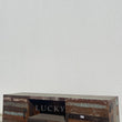 Load image into Gallery viewer, Reclaimed wood carved tv stand