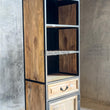 Load image into Gallery viewer, Narrow metal and wood bookshelf