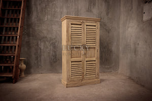Shutter design vintage cabinet