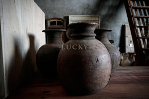 Old wooden pots (dark color)