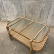 Load image into Gallery viewer, Rattan fluted glass coffee table