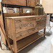 Load image into Gallery viewer, Mango wood and rattan console with 6 drawers