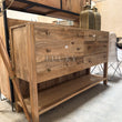 Load image into Gallery viewer, Mango wood and rattan console with 6 drawers