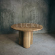 Load image into Gallery viewer, Rattan and Mango Wood Round Dining Table