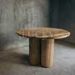 Load image into Gallery viewer, Rattan and Mango Wood Round Dining Table