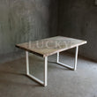 Load image into Gallery viewer, Recycle hardwood dining table U White Legs