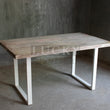 Load image into Gallery viewer, Recycle hardwood dining table U White Legs