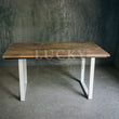 Load image into Gallery viewer, Mango Wood U legs table (White Legs)