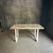 Load image into Gallery viewer, Recycle hardwood dining table U White Legs