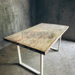 Load image into Gallery viewer, Recycle hardwood dining table U White Legs