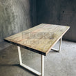 Load image into Gallery viewer, Recycle hardwood dining table U White Legs