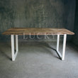 Load image into Gallery viewer, Live Edge Mango Wood Dining Table U White legs