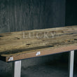 Load image into Gallery viewer, Rustic Teak Railway Sleeper Wood Dining Table with Glass Top