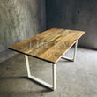 Load image into Gallery viewer, Live Edge Mango Wood Dining Table U White legs