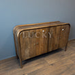 Load image into Gallery viewer, Round Edge Mango wood classic brown Sideboard 4 door