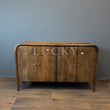 Load image into Gallery viewer, Round Edge Mango wood classic brown Sideboard 4 door