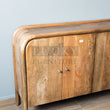Load image into Gallery viewer, Round Edge Mango wood classic brown Sideboard 4 door