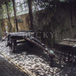 Load image into Gallery viewer, Vintage ox cart wood and brass