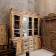 Load image into Gallery viewer, 2 part wooden glass cabinet mango wood (Natural)