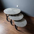 Load image into Gallery viewer, Bone inlay black and white nesting table
