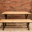 Load image into Gallery viewer, Mango Wood Table with X Metal Legs | Lucky Furniture & Handicrafts.