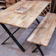 Load image into Gallery viewer, Mango Wood Table with X Metal Legs | Lucky Furniture & Handicrafts.