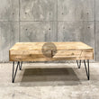 Load image into Gallery viewer, Mango wood and brass inlay coffee table.