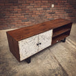 Load image into Gallery viewer, Herring Bone Two Tone Tv Stand | Lucky Furniture & Handicrafts.