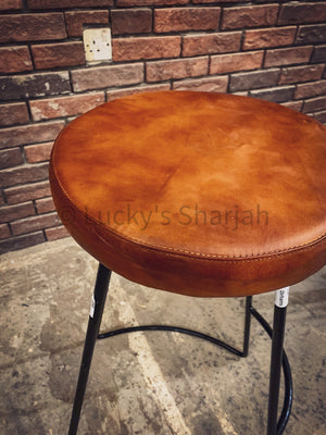 Minimalist Leather bar stool | Lucky Furniture & Handicrafts.