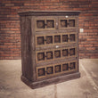 Load image into Gallery viewer, Grey Wash and Brass Inlay Drawchest | Lucky Furniture & Handicrafts.