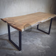 Load image into Gallery viewer, Mango Wood Live Edge Dining Table U Legs.