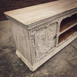 Load image into Gallery viewer, Intricate carved 2 door tv stand | Lucky Furniture & Handicrafts.