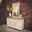 Load image into Gallery viewer, Carved 3 draw 2 door sideboard 2 tone | Lucky Furniture & Handicrafts.