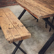 Load image into Gallery viewer, Railway Sleeper Dining Table X Legs | Lucky Furniture & Handicrafts.