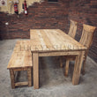 Load image into Gallery viewer, Mango Wooden dining table with square legs | Lucky Furniture & Handicrafts.