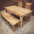 Load image into Gallery viewer, Mango Wooden dining table with square legs | Lucky Furniture & Handicrafts.