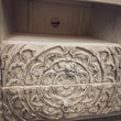 Load image into Gallery viewer, Carved Whitewash Tv stand | Lucky Furniture & Handicrafts.