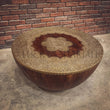 Load image into Gallery viewer, Brass inlay coffee table round | Lucky Furniture & Handicrafts.