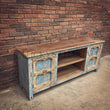 Load image into Gallery viewer, Blue & White Carved Tv Stand | Lucky Furniture & Handicrafts.