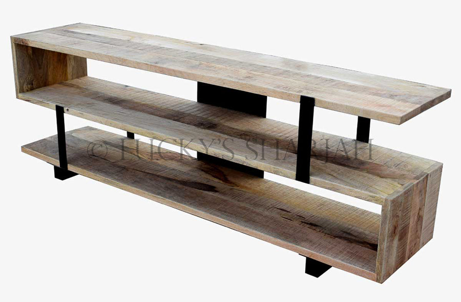 S Design Tv Stand Mango wood | Lucky Furniture & Handicrafts.