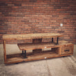 Load image into Gallery viewer, G Tv stand Railway wood | Lucky Furniture & Handicrafts.