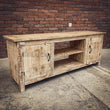 Load image into Gallery viewer, Mango wood white wash 2 door tv stand | Lucky Furniture & Handicrafts.