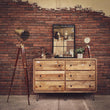 Load image into Gallery viewer, Mango wood 6 draw hairpin drawchest | Lucky Furniture & Handicrafts.