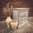 Load image into Gallery viewer, Carved brass inaly drawchest | Lucky Furniture & Handicrafts.