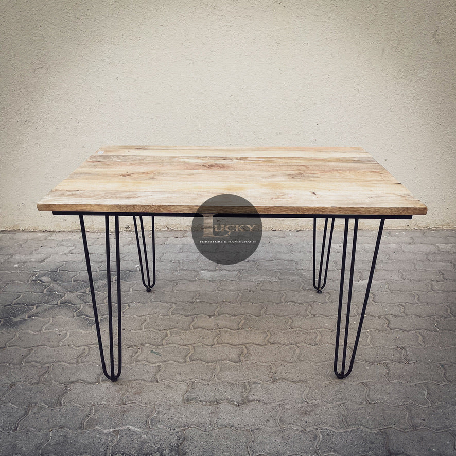 Mango Wood hairpin legs table