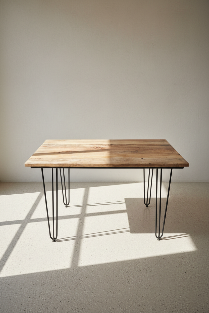 Mango Wood hairpin legs table