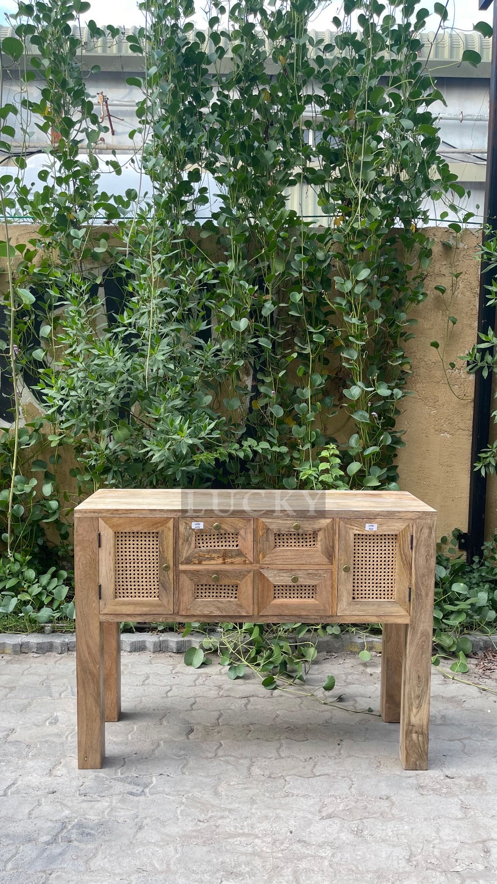 Rattan console