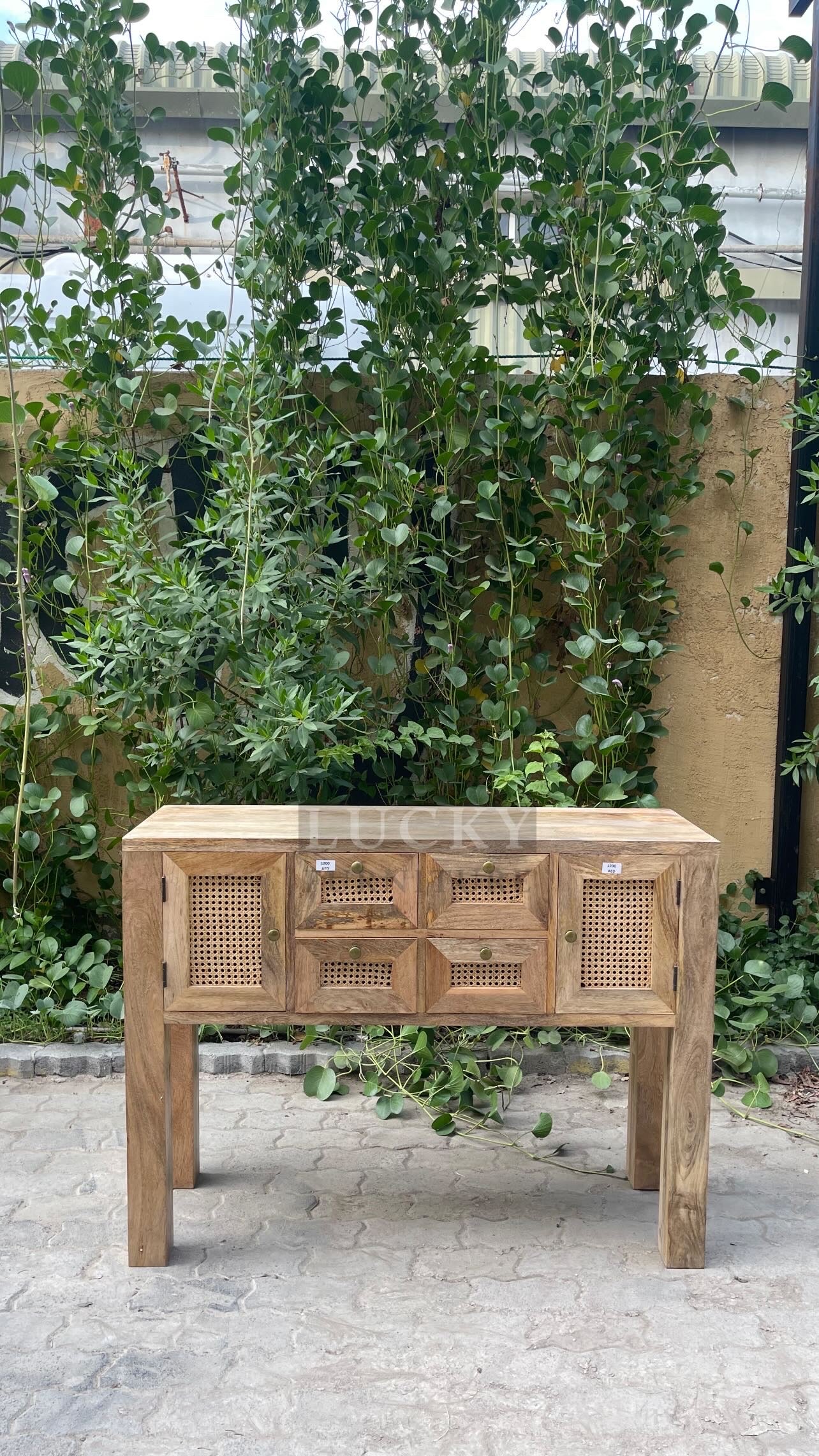 Rattan console