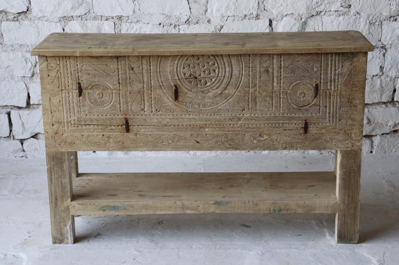 Heritage Hand-Carved Console Table.