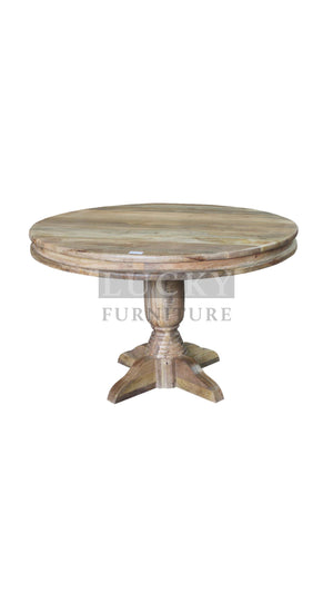 Mango wood pedestal table